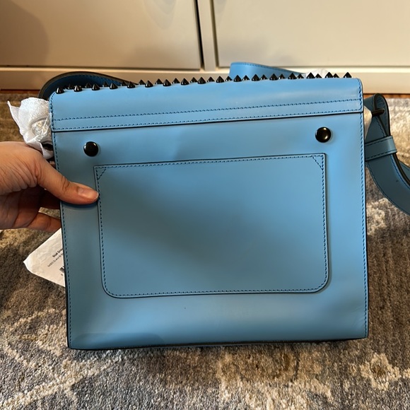 🎀🆕 Blue Studded Leather Crossbody IIIbeca by Joy Gryson - Picture 8 of 10